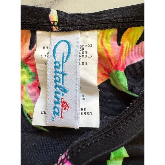 Catalina women's S bikini bottoms swim suit 2 piece bright high rise 90’s neon b - Picture 3 of 8